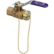 NIBCO T-585-70-HC Cast Bronze Ball Valve  Two-Piece  Lever Handle  3/4" Female Solder Cup x Hose Cap and Chain - B00270YVQU